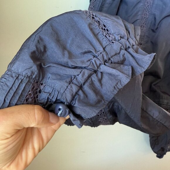 Free People Joggers FP Movement Oh Hey Applique Pants Navy/Marin Sz M - Picture 8 of 9